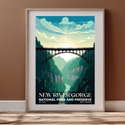 New River Gorge National Park and Preserve Poster, Travel Art, Office Poster, Home Decor | S3 - image4